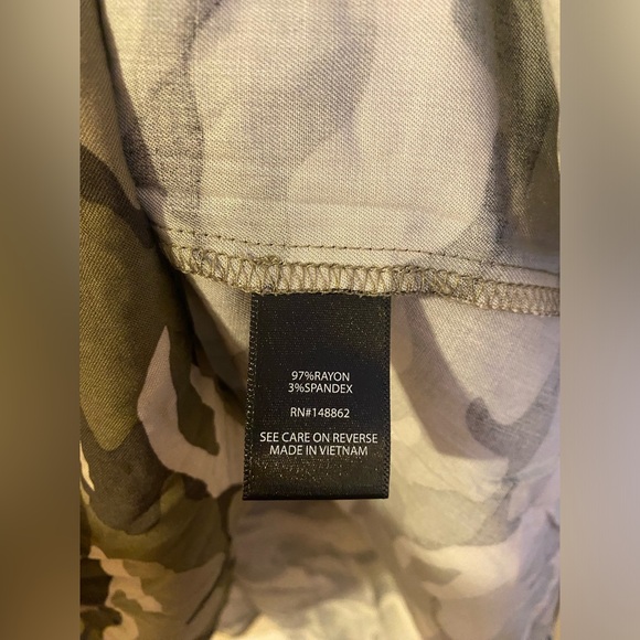 NWT Torrid Mini Challis Camoflauge Sleeveless Shirt Dress w/ Pockets Size 00 M/L - Picture 10 of 11